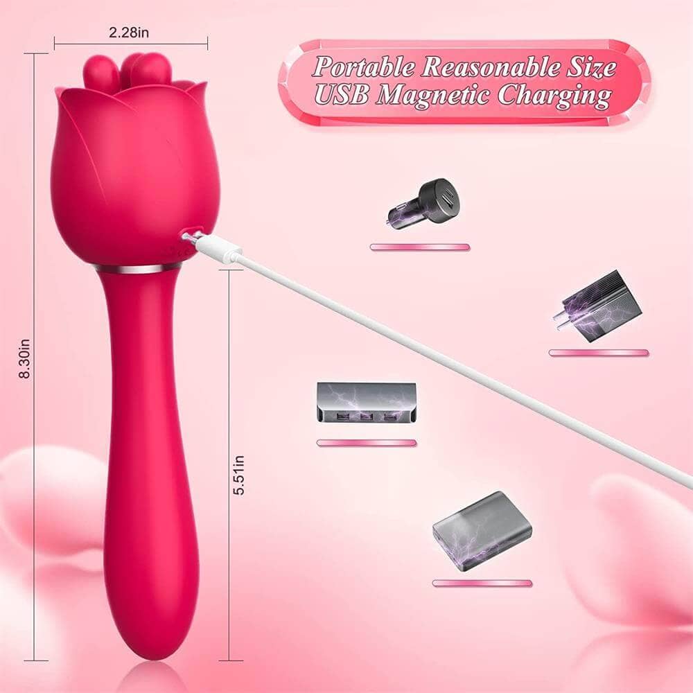 Rose Cat's Shaped Vibrator: Kneading & Vibrations Combined