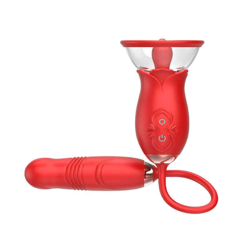 Rose Toy with Thrusting Dildo and 10 Vibrant Modes