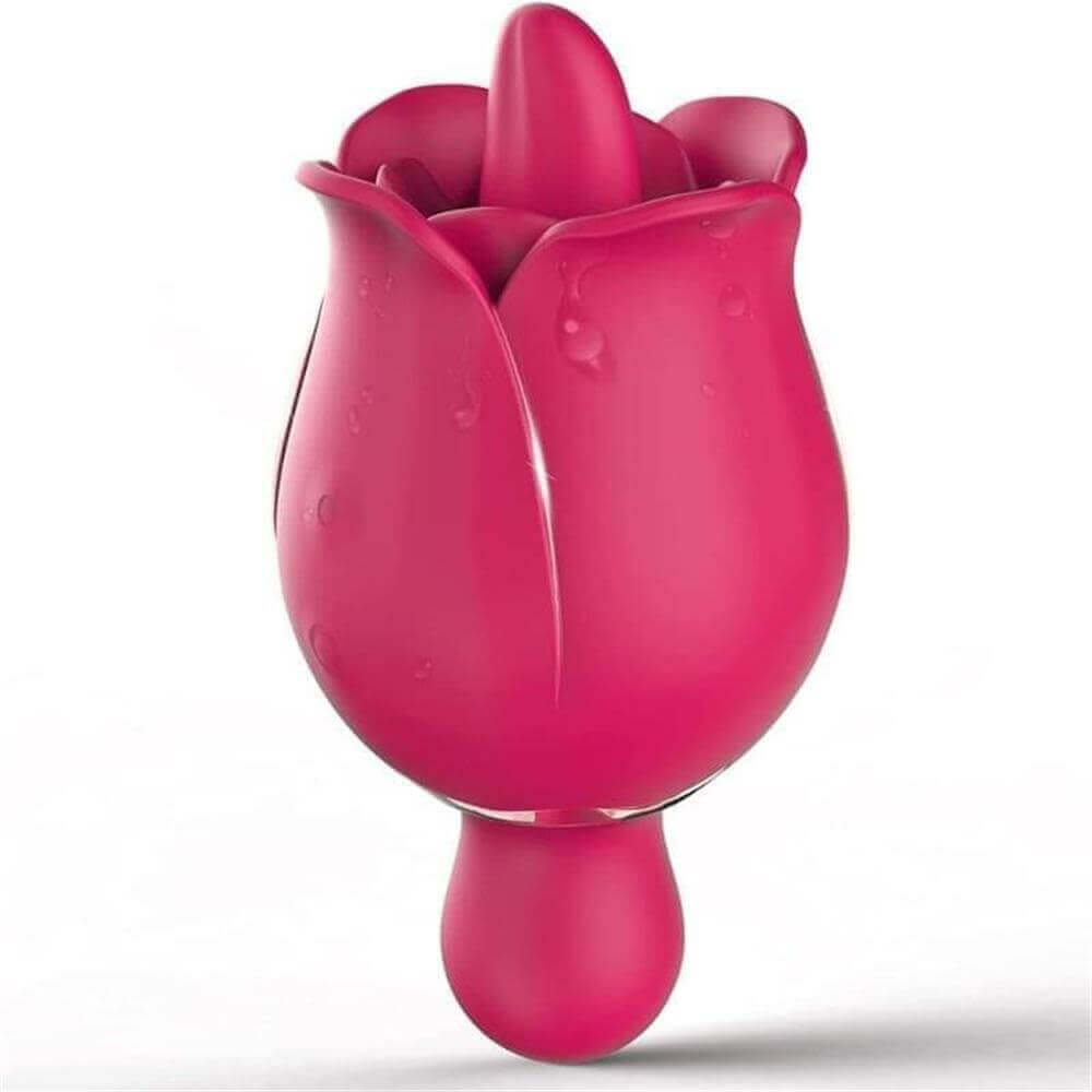 Rose Tongue Licking Toy: G Spot Mini Vibrator with Realistic Sensations"